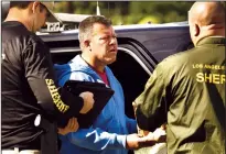  ?? TRIBUNE NEWS SERVICE ?? Paul Flores is shown at his home on Feb. 5, 2020, when his home and car were searched by sheriff's deputies. Flores, and his father Ruben, were arrested on Tuesday in connection with the 1996 disappeara­nce of Kristin Smart of Stockton.