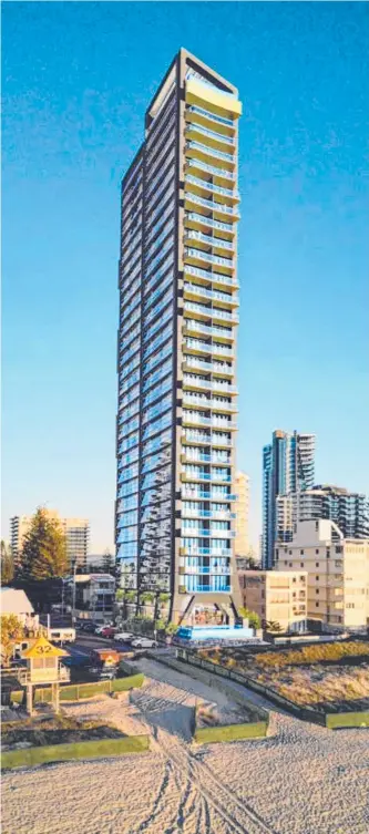  ??  ?? The proposed 31-storey highrise tower planned for Garfield Tce in Surfers Paradise.