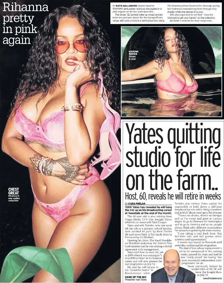 Rihanna sizzles in new undies range - PressReader