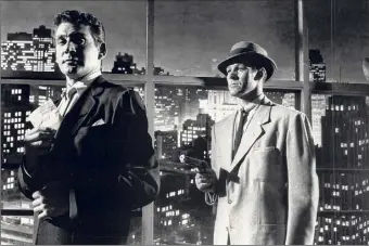  ?? Photofest / Columbia Pictures ?? The Houston Story (1956), featuring Gene Barry and Chris Alcaide, is part of the classic crime dramas set in the Lone Star State being shown on TCM starting at 8 p.m.