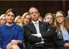  ?? NEW YORK TIMES FILE / DOUG MILLS ?? Deputy Attorney General Rod Rosenstein has denied the report that he suggested secretly recording President Trump and discussed invoking the 25th Amendment to remove him.