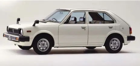  ?? HONDA PHOTOS ?? The 1980-1983 Honda Civic model sat 50 millimetre­s longer than the car it replaced, and was available with two different four-cylinder engines.