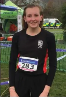  ??  ?? Well done to Dominican College student Lily Sheehy, who was placed 18th in the All Ireland schools cross country finals.