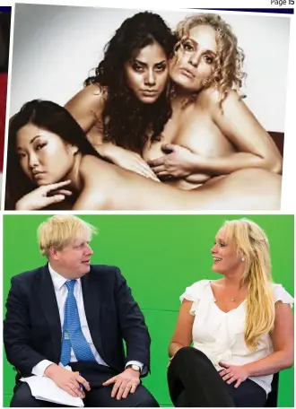  ??  ?? Boris and the beauty: Jennifer Arcuri, left, with a dancing pole at her former London flat. Above, with Mr Johnson in 2013 at a conference for her firm Innotech; posing with models, top; and in a sultry shot on her social media feed, top left
