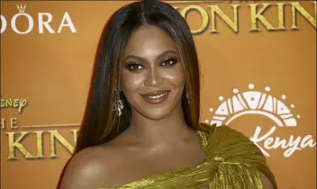  ?? Ap FILE photo ?? Fans of Beyonce will have to wait until March 14 to see how many Grammy awards she takes home after the awards show was postponed to that date from Jan. 31 due to the pandemic. Beyonce has nine nomination­s.