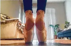  ?? Houston Ballet ?? Demi-soloist Mayo Arii shares a pointe-shoe workout.