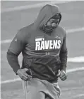  ?? CHARLES KRUPA/AP ?? Ravens linebacker Pernell McPhee, seen Nov. 15, has been placed on the reserve/COVID-19 list.