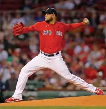  ?? STuART cAHILL / HeRALd sTAFF FILe ?? FIRST TO THE HILL: Eduardo Rodriguez gets the start tonight at Tropicana Field when the Red Sox open the ALDS against the Tampa Bay Rays.