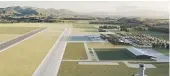  ?? ?? A concept drawing of the proposed airport in Tarras.