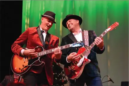  ??  ?? Musicians Brent McDonald and Scott Thompson will return to the Rome City Auditorium with a 10-piece band on Dec. 11 and 12 for “Christmas Back Home.”