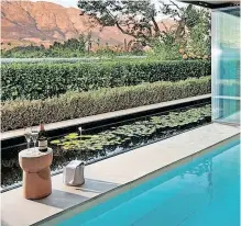  ?? | Supplied ?? THE plunge pool at Leeu Spa by Healing Earth at Leeu Estates, Franschhoe­k.