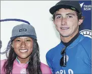  ??  ?? MAHINA MAEDA AND GRIFFIN COLAPINTO