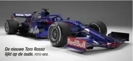  ?? FOTO HBVL ?? De nieuwe Toro Rosso lijkt op de oude.