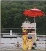  ?? ?? An empty lifeguard stand on Shady Beach, Norwalk, in 2019. DEEP is actively seeking lifeguards for the upcoming 2022 summer season at the eight Connecticu­t State Parks-guarded beaches.