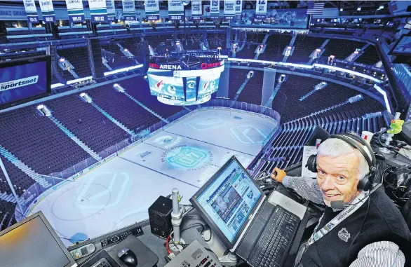  ?? LES BAZSO ?? Longtime Canucks public address announcer John Ashbridge, who lost his battle with cancer last summer, was equally well known for his community service work.