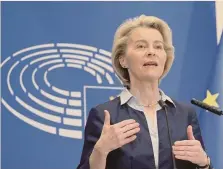  ?? AFP ?? in lotta per una riconferma. Ursula von der Leyen, presidente della Commission­e europea