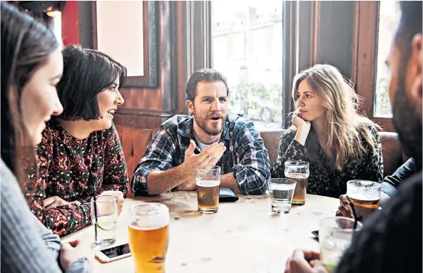  ??  ?? See you in the pub: flexi-hours has put paid to after-work get-togethers