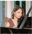  ?? FOTO: K. KRÄMER ?? Pianistin Anny Hwang machte mit Greg Cohen „unser Ding“.