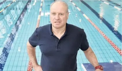  ?? PHOTO: PETER MCINTOSH ?? Water winner . . . Swim Dunedin coach Lars Humer at his office — Moana Pool — earlier this week. He has been named Otago Community Trust Coach of the Year in the ASB Otago Sports Awards.