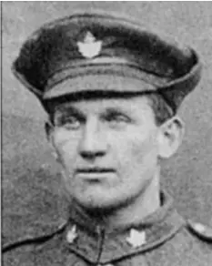  ?? SUPPLIED PHOTO ?? Lance Cpl. Ellis Sifton, of Elgin County, was awarded the Victoria Cross for his bravery during CanadaÕs victory over the Germans at the Battle of Vimy Ridge in the First World War.