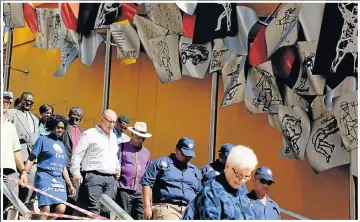  ?? Picture: RIAAN MARAIS ?? PEACE WALK: Nelson Mandela Bay mayor Athol Trollip walks with the crowd from the Donkin Reserve along Route 67 during a Human Rights Day celebratio­n in Port Elizabeth yesterday