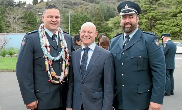  ??  ?? Northland Region Correction­s officer Bevan Rodger, chief executive Ray Smith and acting prison director Mike Rongo.