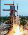  ?? PTI ?? The ISRO’s GSLV rocket carrying navigation satellite NVS-01 lifts off from the Satish Dhawan Space Centre, in Sriharikot­a, on Monday