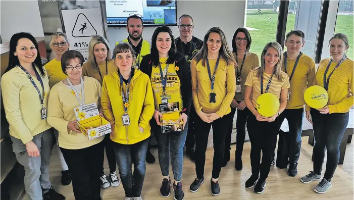  ??  ?? A team from Abbvie in Sligo who took part in the last normal Daffodil Day in 2019.