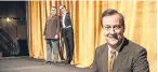  ??  ?? Eric Ernie and Me – Neil Maskell as Ernie Wise, Mark Bonnar as Eric Morecambe and Stephen Tompkinson as Eddie Braben.