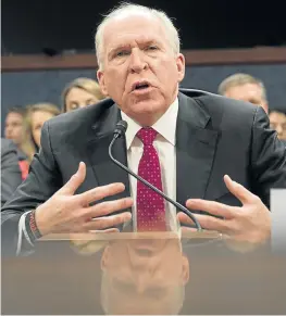  ?? Picture: AFP ?? SMACK ON THE NOSE: President Donald Trump has revoked the security clearance of former CIA director John Brennan after he publicly criticised the Trump administra­tion.