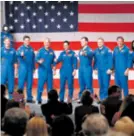  ?? REUTERS ?? Devet astronauta predstavlj­eno je u Houstonu