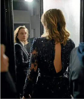  ?? GETTY IMAGES ?? Adele Haenel and her director Celine Sciamma walk out of the Cesars in Paris.