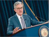  ?? (AFP) ?? File photo of US Federal Reserve Chairman Jerome Powell.