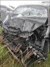  ?? MARTIN COUNTY SHERIFF S OFFICE ?? A Martin County Sheriff’s Office deputy was injured in a crash involving a suspect fleeing from Palm Beach County.