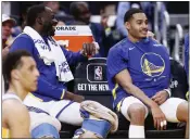  ?? SANTIAGO MEJIA – SAN FRANCISCO CHRONICLE VIA AP ?? The Warriors' Jordan Poole, right, says teammate Draymond Green has apologized for punching him at practice.
