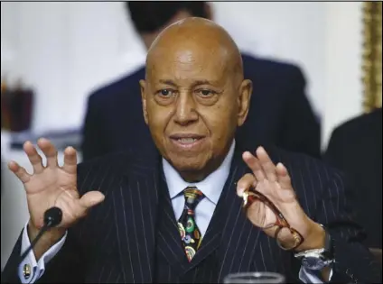  ?? PATRICK SEMANSKY/AP ?? Rep. Alcee Hastings, D-Fla., speaks during a House Rules Committee hearing on the impeachmen­t against President Donald Trump on Capitol Hill, Dec. 17, 2019 in Washington.