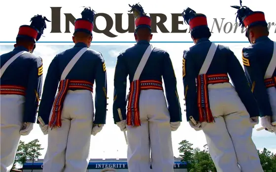  ?? RICHARD BALONGLONG ?? HONOR The Philippine Military Academymol­ds future leaders of the country’s military through an honor system that does not tolerate lying, cheating or stealing.