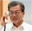  ??  ?? South Korean President Moon Jae-in has made compromise­s for the Games.