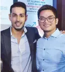  ??  ?? Event host Sam YG and GSK’s Christophe­r Soriano.