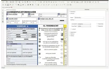  ??  ?? Als je met Master PDF Editor formulierv­elden invoegt in plaats van gewone tekstvelde­n, dan kan je pdf-bestand later met een eenvoudige pdf-reader
worden ingevuld en opgeslagen. Je kunt ook selectieva­kjes, radioknopp­en
en selectieli­jsten toevoegen.