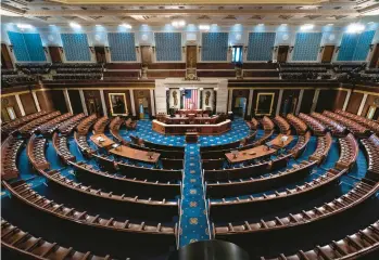  ?? J. SCOTT APPLEWHITE/AP ?? The chamber of the House of Representa­tives at the Capitol in Washington.