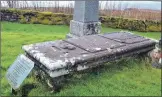  ??  ?? Donald Livingston­e’s gravestone, Kiel, Morvern.