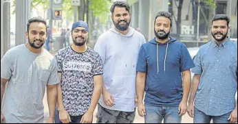  ?? PHOTO: INNOVATION LAW LAB ?? Lovepreet Singh, Lovepreet Singh2, Kanwardeep Singh, Kanwaljeet Singh and Harjinder Singh who walked free from the Sheridan federal prison on August 21.