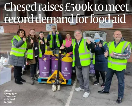  ?? ?? United Synagogue volunteers with food parcels