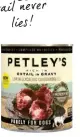  ??  ?? Nessie the Scottish Terrier eats Petley’s rich in Oxtail in gravy V15818 Act 36/1947