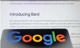  ?? Photograph: Jonathan Raa/NurPhoto/REX/Shuttersto­ck ?? Google said the Bard error underlined the need for ‘rigorous testing’ on the AI chatbot.