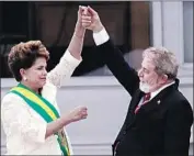  ?? Orlando Brito Netf lix ?? FORMER PRESIDENTS Dilma Rousseff and Luiz Inácio Lula da Silva in “The Edge of Democracy.”