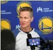  ?? DOUG DURAN — STAFF PHOTOGRAPH­ER ?? Warriors head coach Steve Kerr feels the 2017 team that beat Cleveland in the NBA Finals was the best he’s coached.