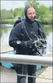  ?? (Pic: Timmy Carey) ?? Jeff Carroll getting ready for a recent search training exercise in the River Blackwater.