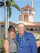  ?? GETTY IMAGES ?? Robin and Richard Bernstein on the Mar-a-Lago estate Feb. 13, 2017. At the time, Robin Bernstein was in line to fill the position of ambassador to the Dominican Republic.